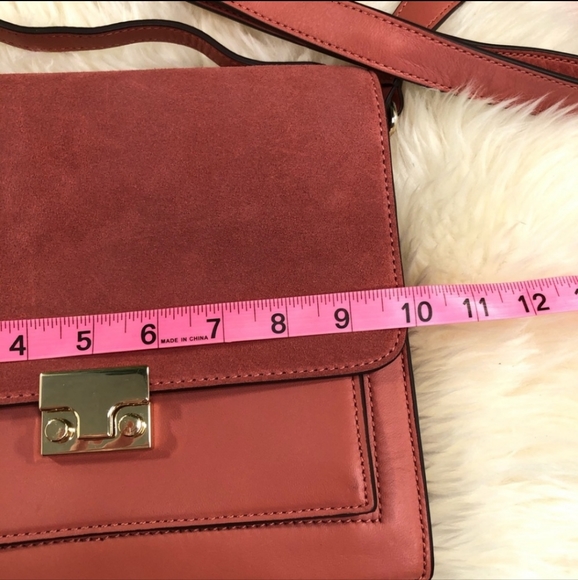 LOEFFLER RANDALL Suede & Leather Satchel Hand bag In Dusty Rose Pink - Picture 13 of 14